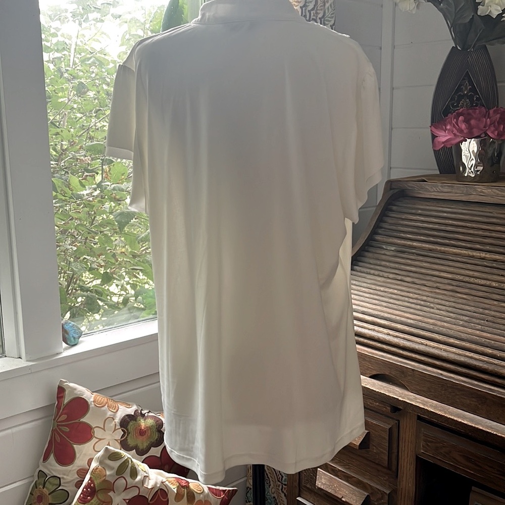 Denver Hayes Size XL Ivory colored blouse with lace/button detailing, like new! - Picture 9 of 13